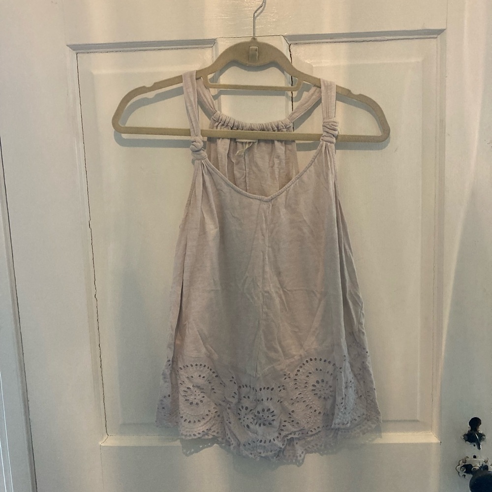 Eyelet tank top
